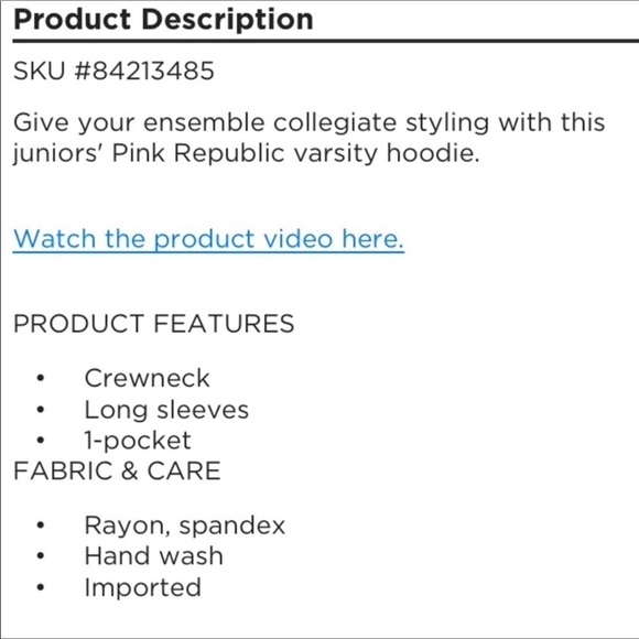 Pink Republic L lightweight varsity hooded tee - Picture 7 of 11